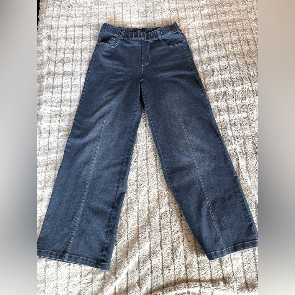 Wide leg ankle jeans for women size small